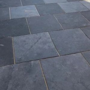 Black Limestone Hand Dressed paving Slabs 22mm 60x60 per Single Piece