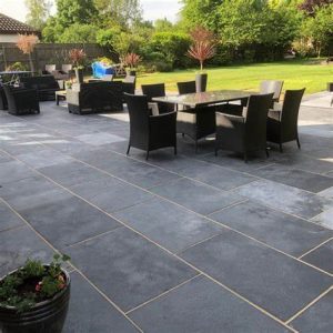 Black Limestone 600x900 paving tiles