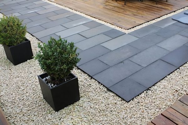 Black Limestone Paving Tiles