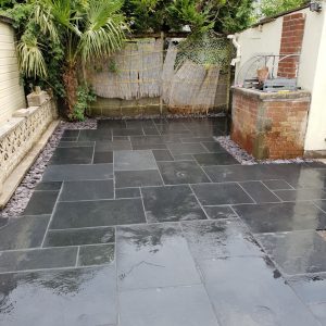 Honed Black limestone Tiles For Floor