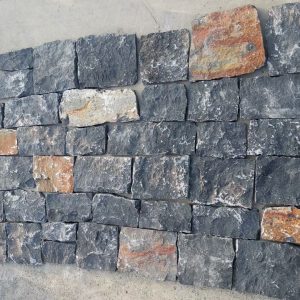 Natural split black limestone tiles for wall